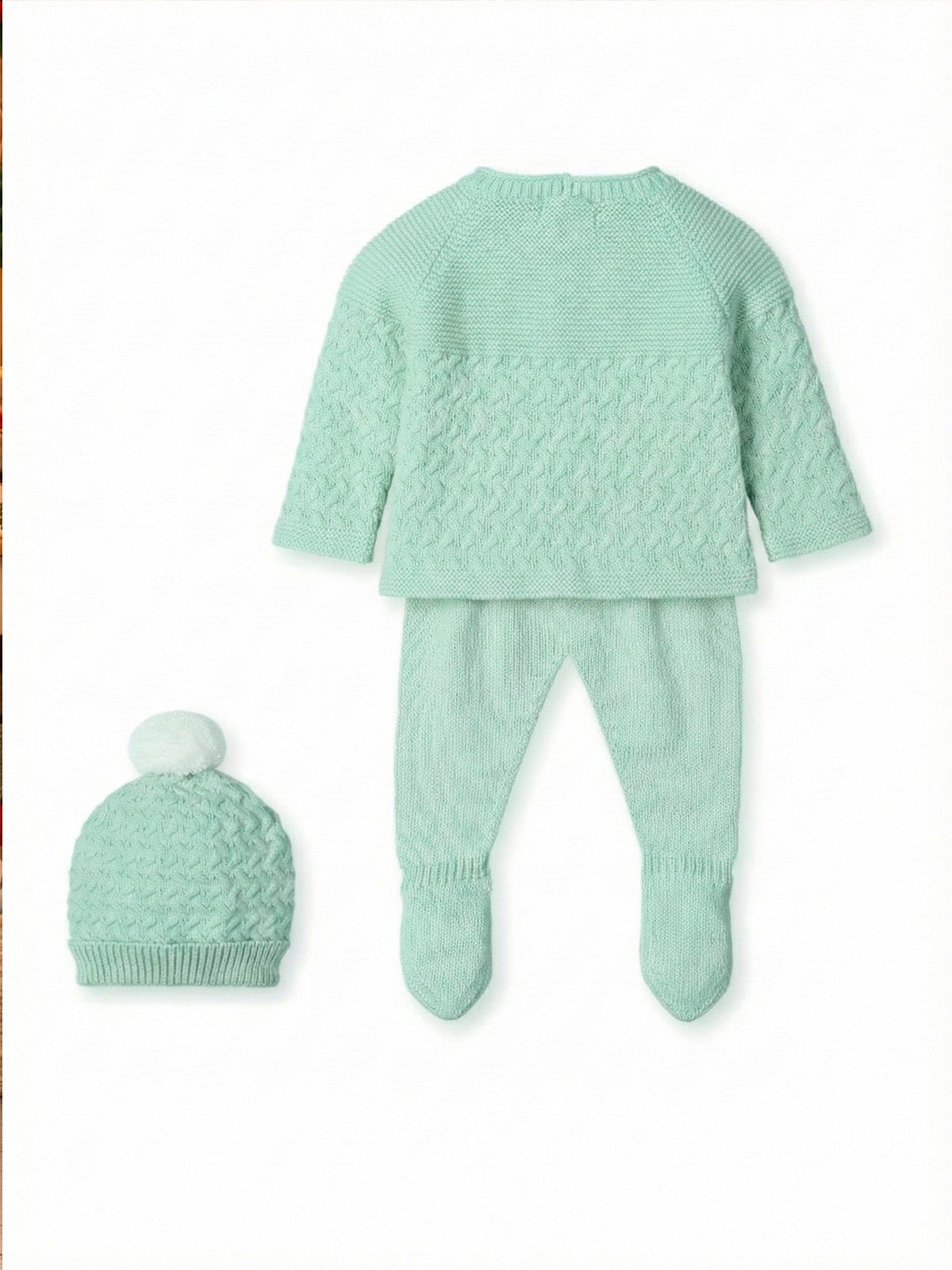 Traje 3P Canesú 0201 Pompom NATURAL TRENZ