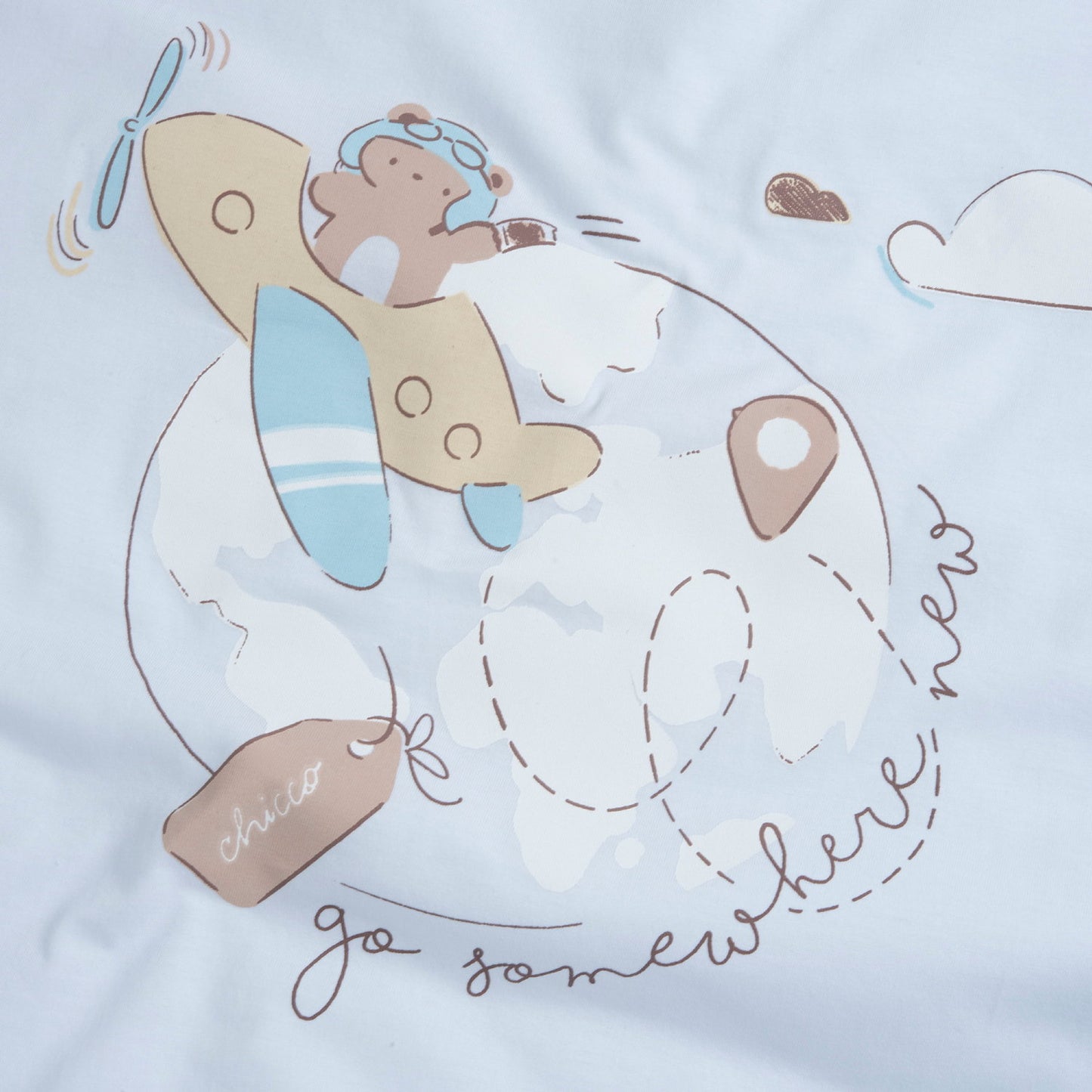 Colcha Para Cochecito Charro Celeste