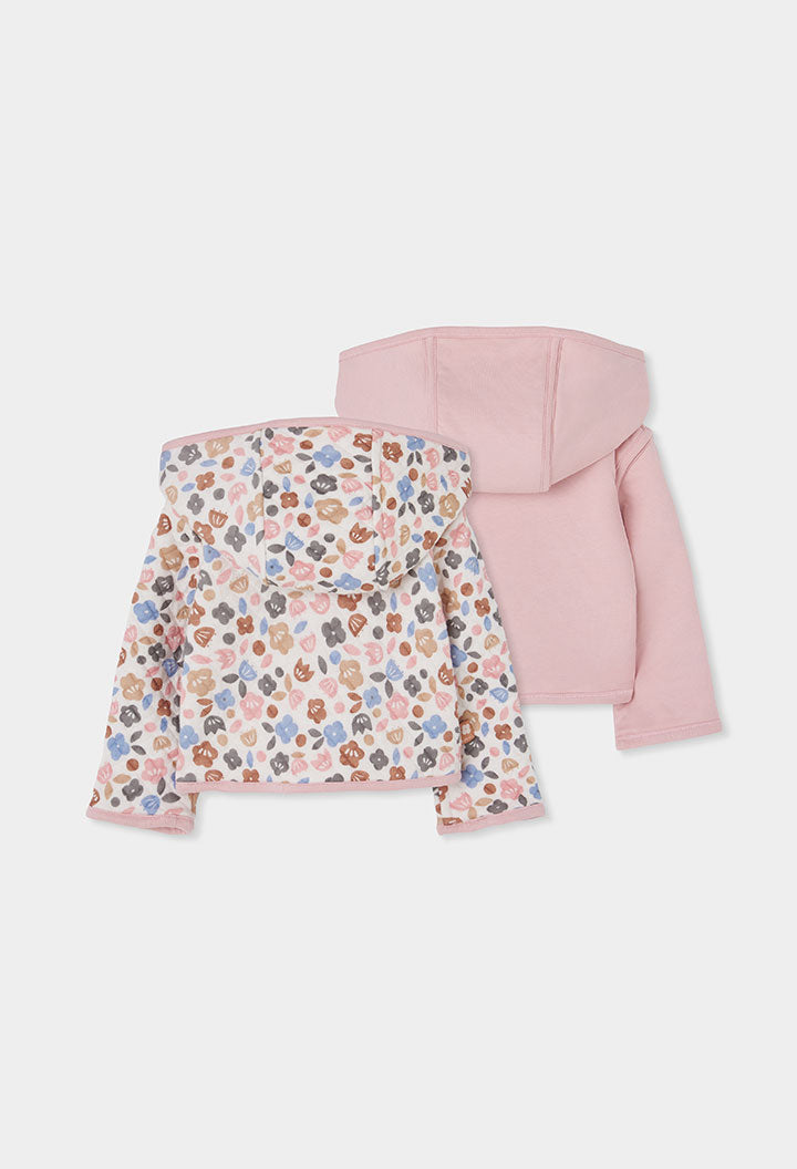 Chaqueta Punto Flores Reversible