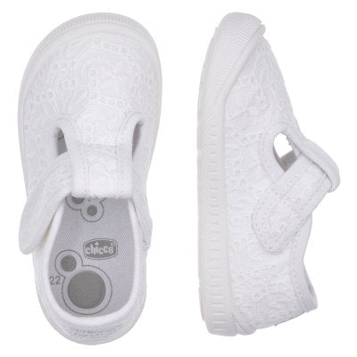 Sandalia Coddy Blanca Bordada