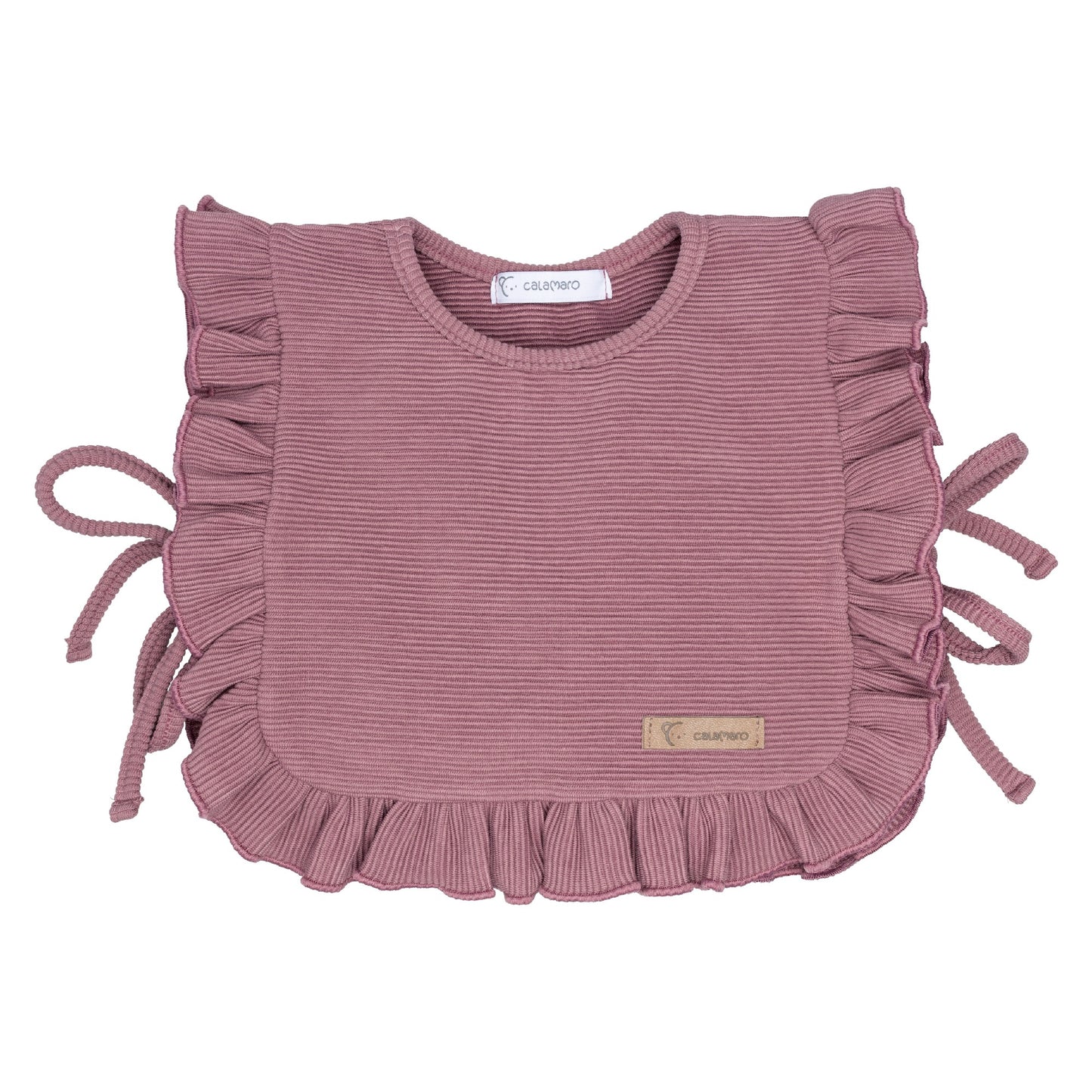 Chaleco Punto Acanalado Rosa Volantes Calamaro | Sonajero Kids