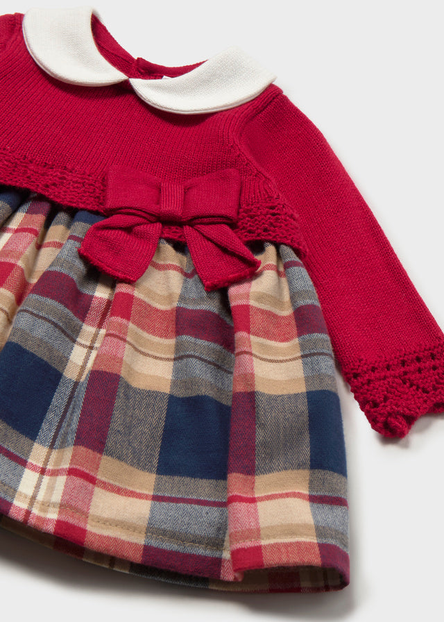 Vestido Tricot Combinado Navidad