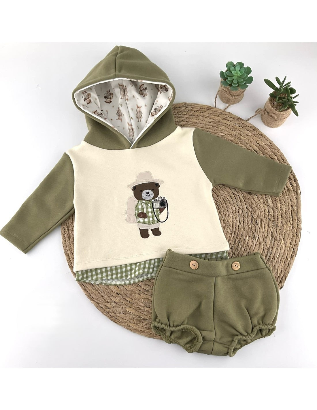 Conjunto Oso Explorador Verde