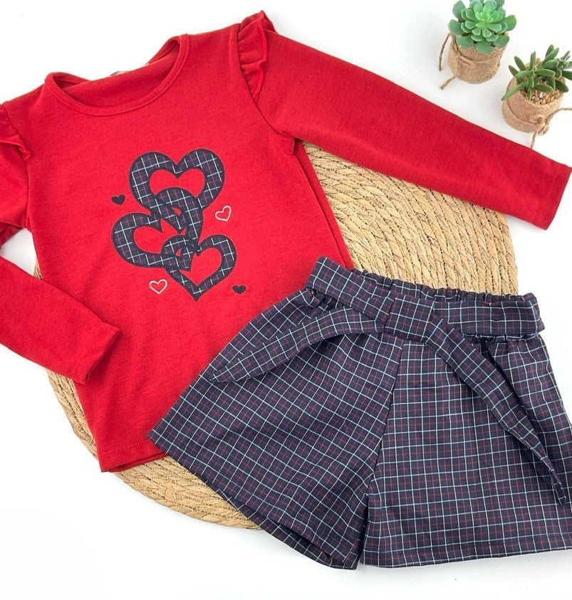 Conjunto Short Mis Corazones
