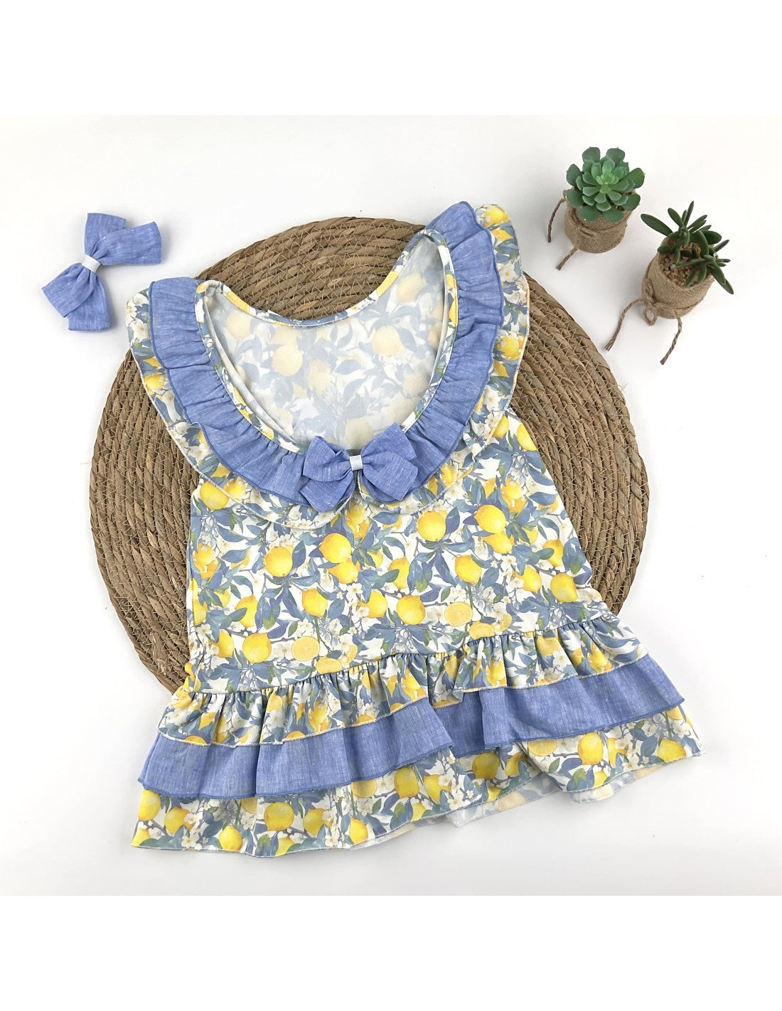 Vestido Azul Limones