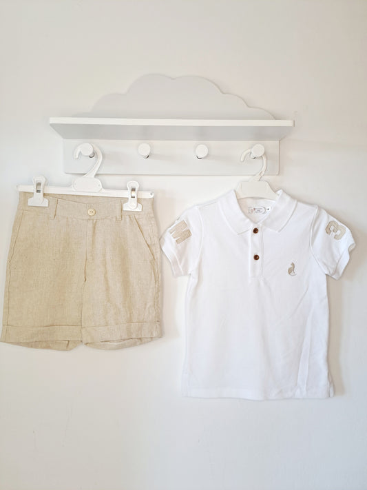 Conjunto Pantalon Camel y Polo