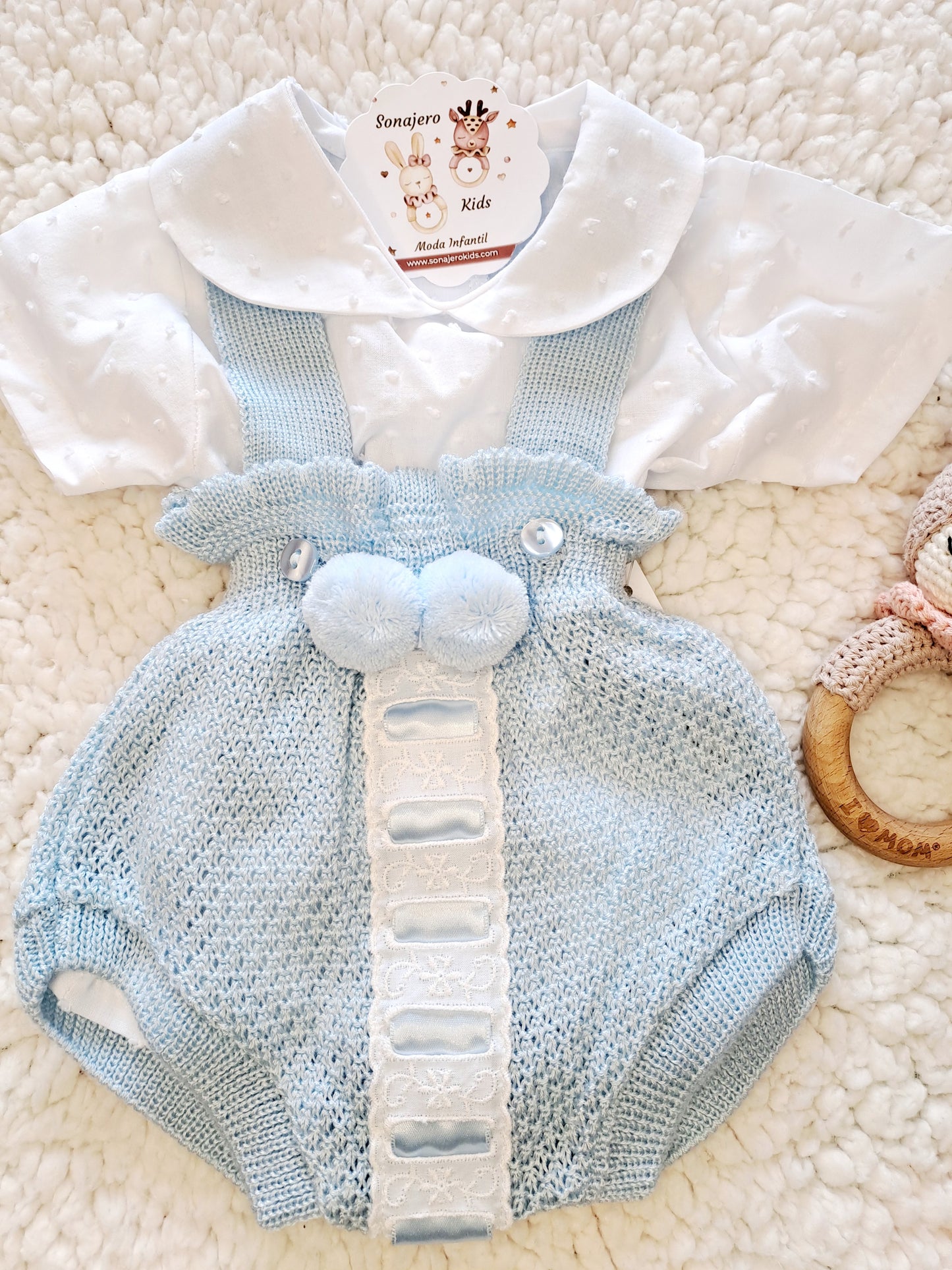 Hilo Camisa Plumeti Celeste