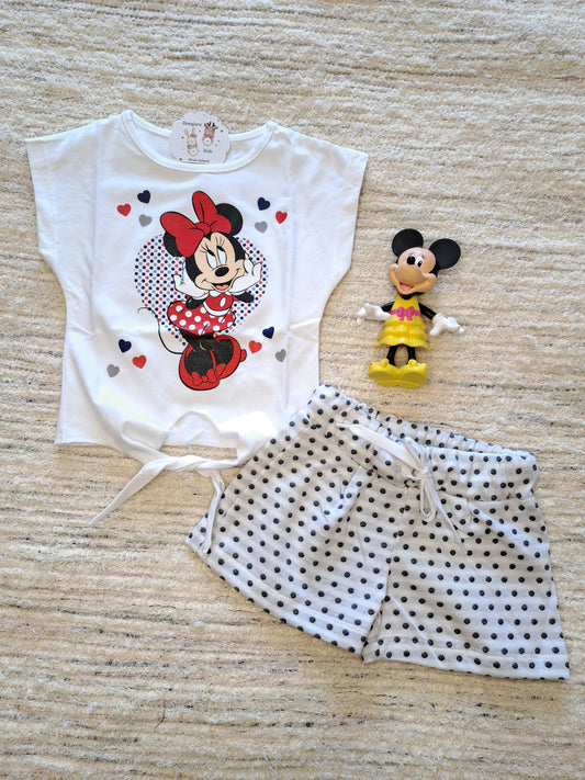 Conjunto Short Gris Minnie