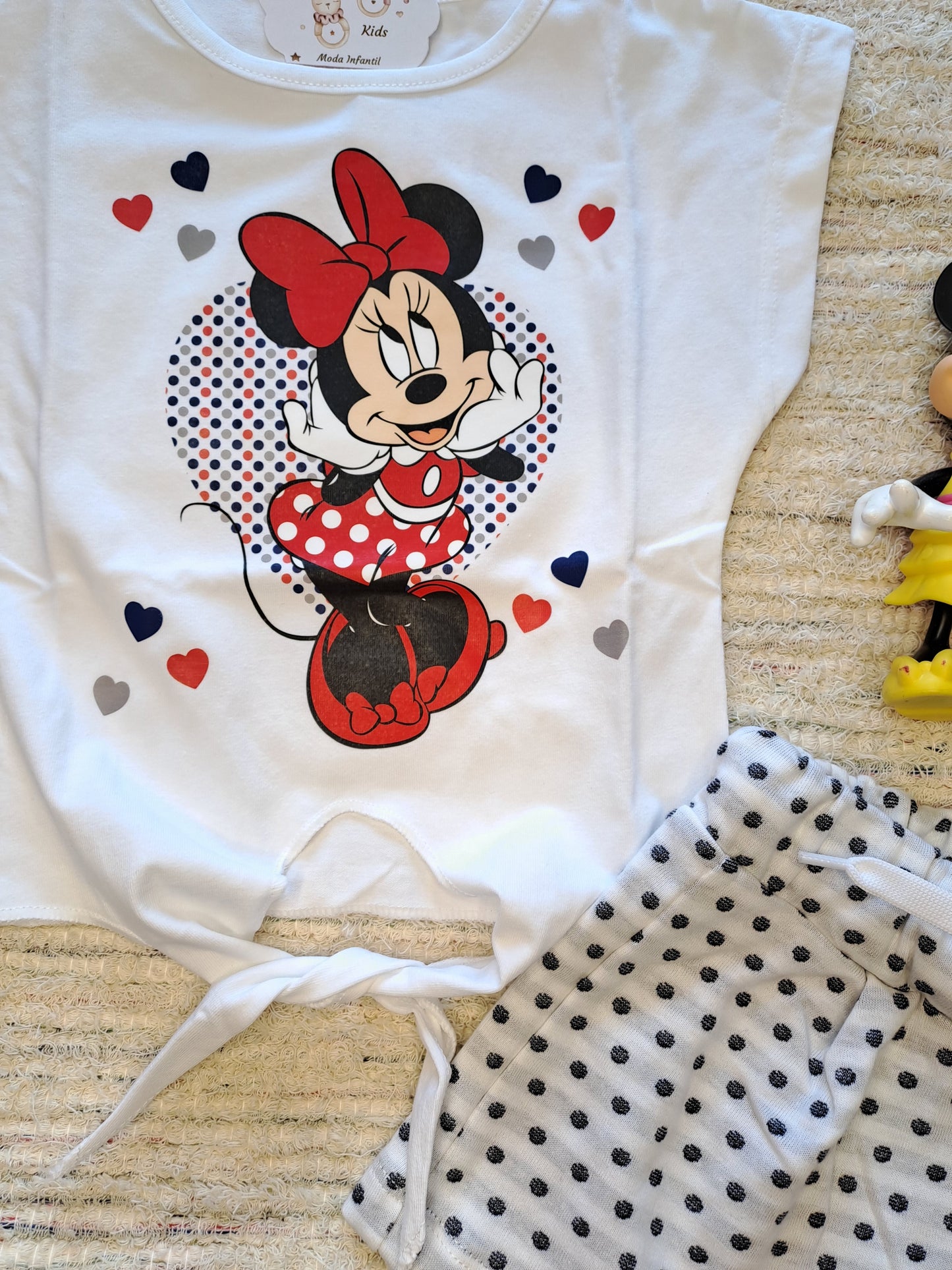 Conjunto Short Gris Minnie