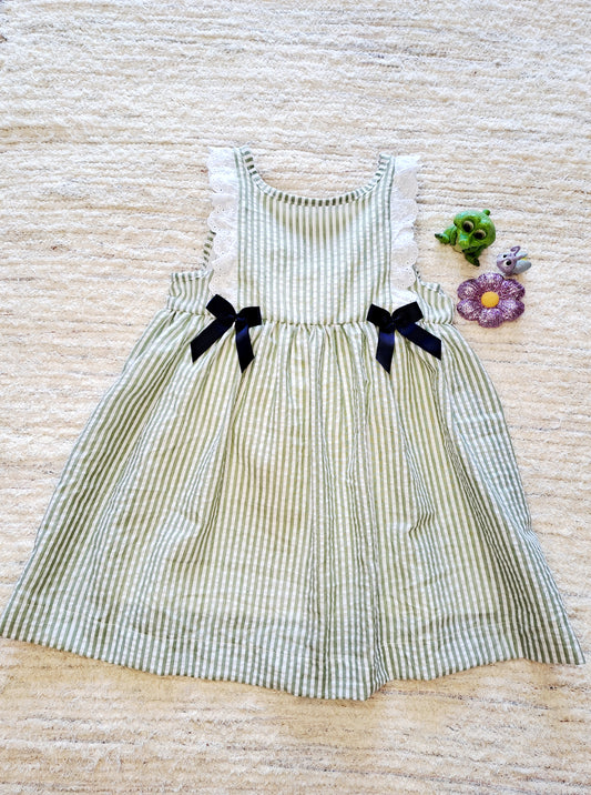 Vestido Rayas Verde Agua