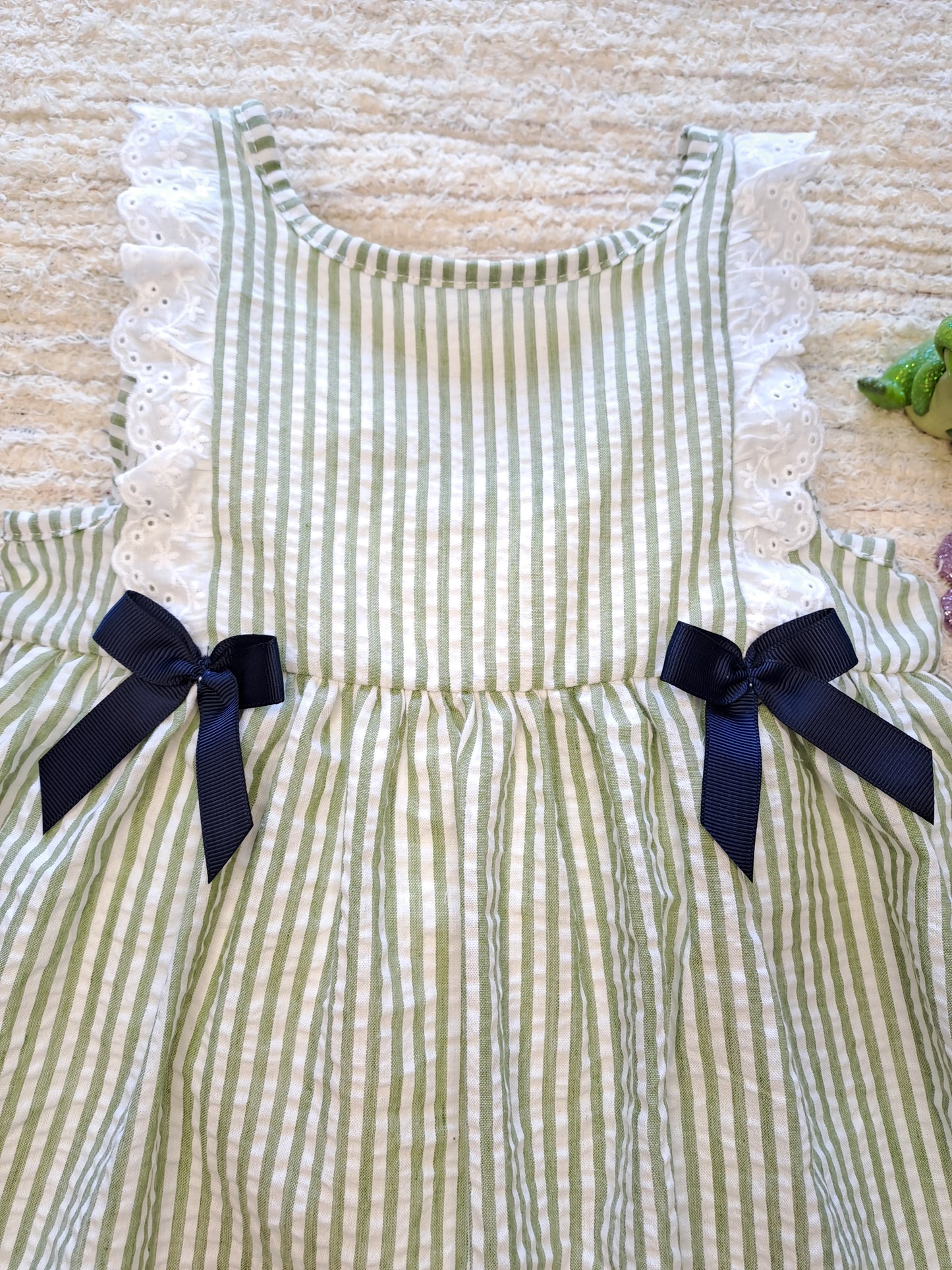 Vestido Rayas Verde Agua