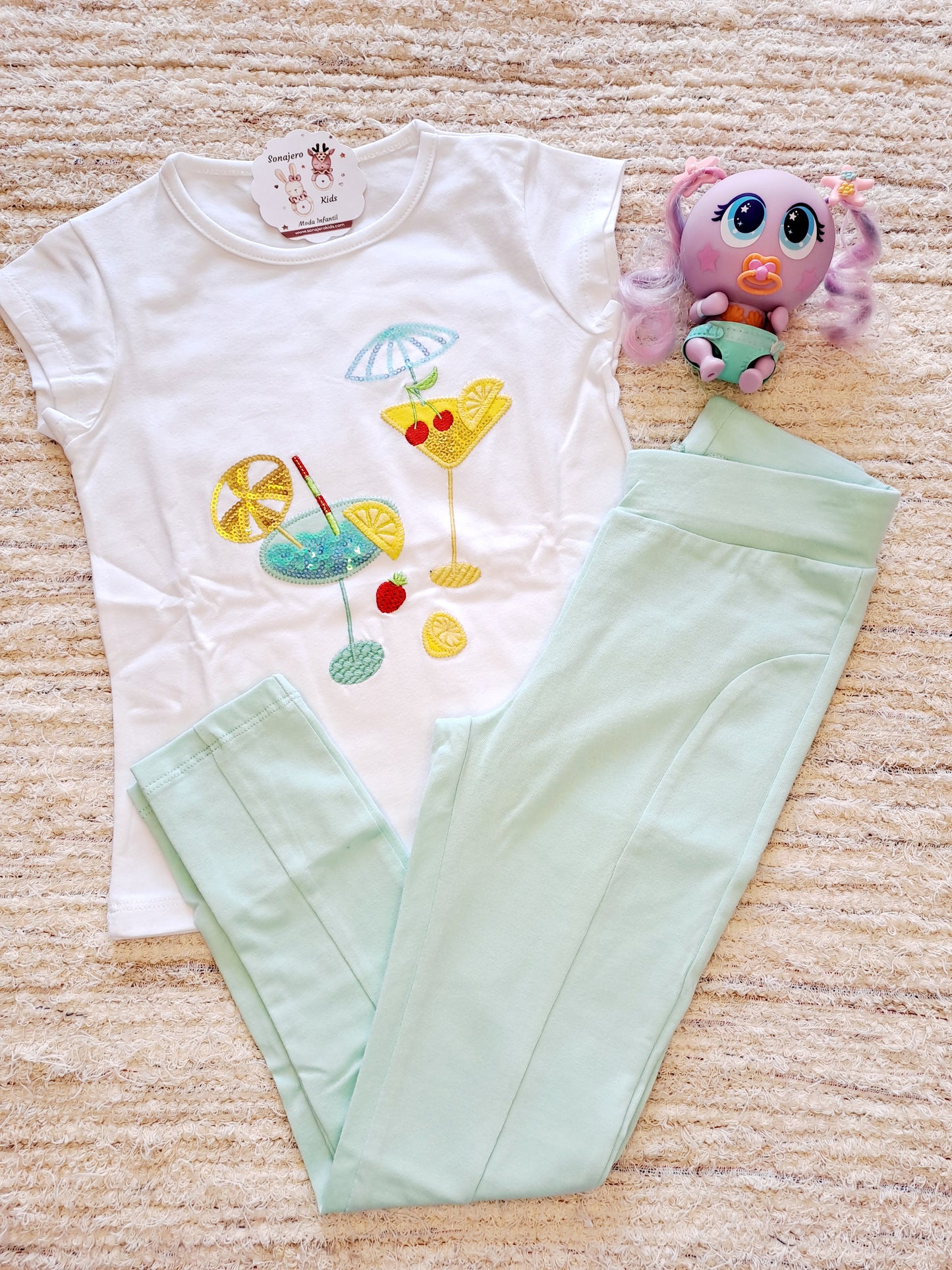 Conjunto Niña Leggins Cocktel