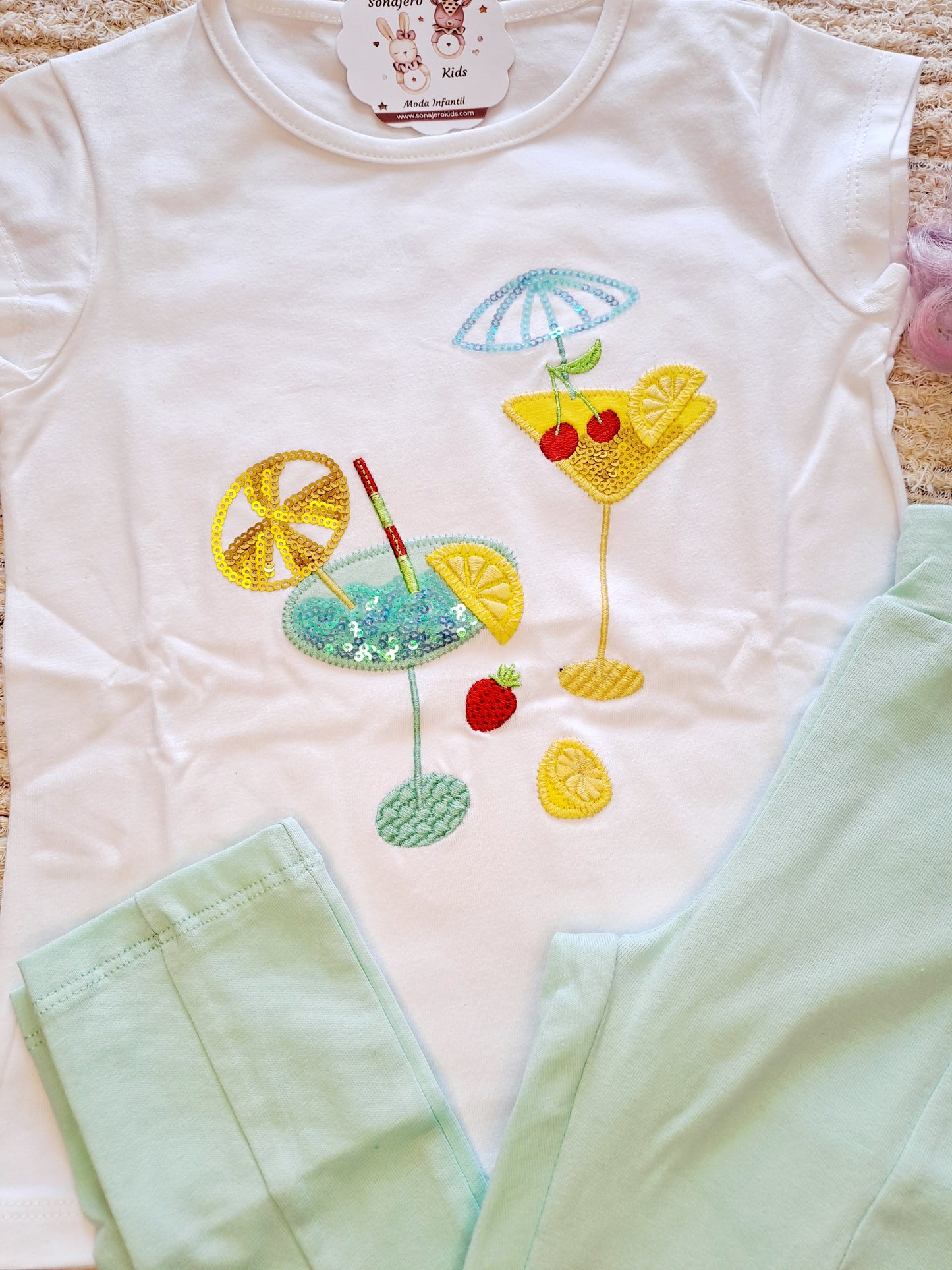 Conjunto Niña Leggins Cocktel