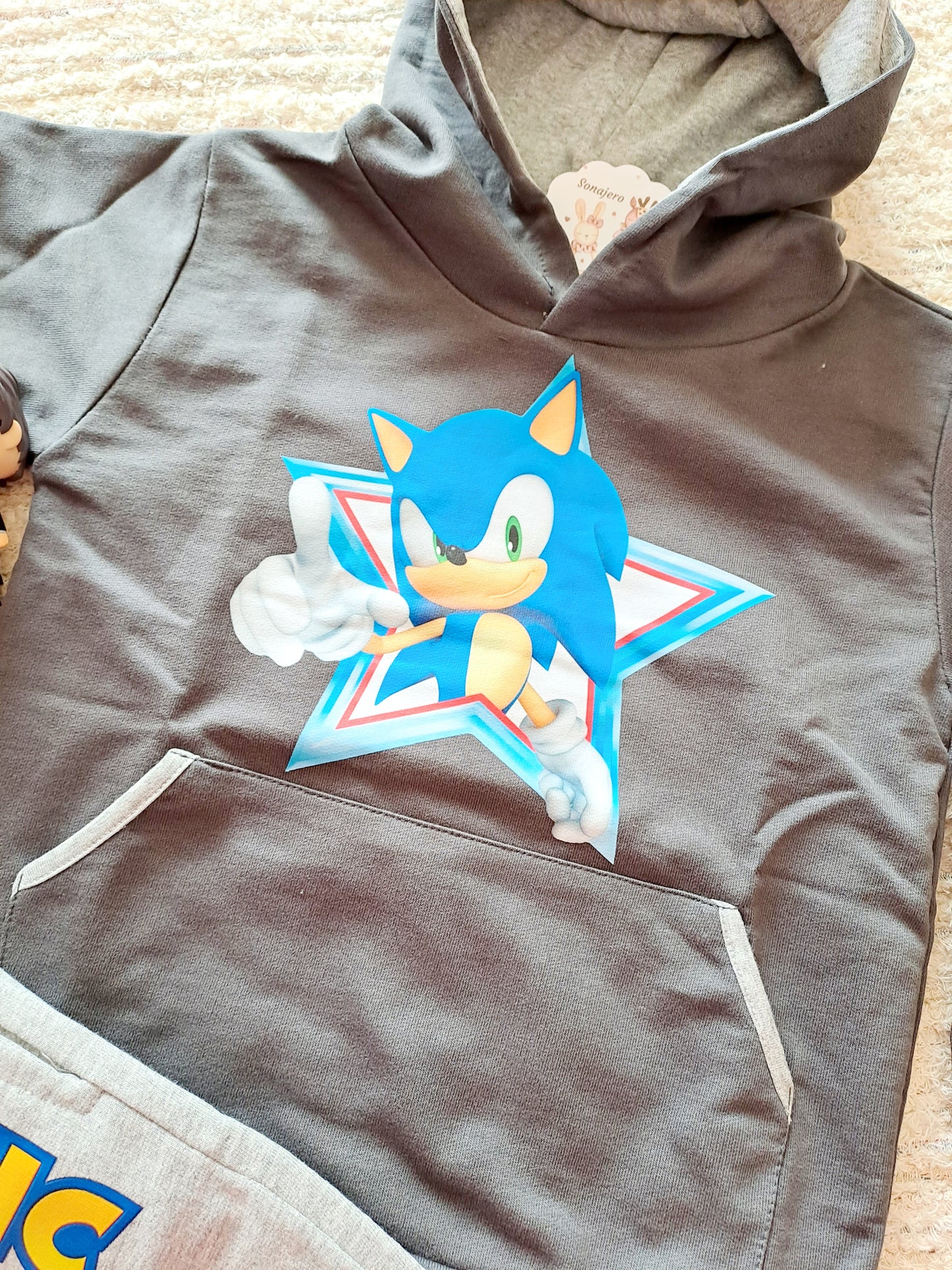 Conjunto Gris Niño Sonic