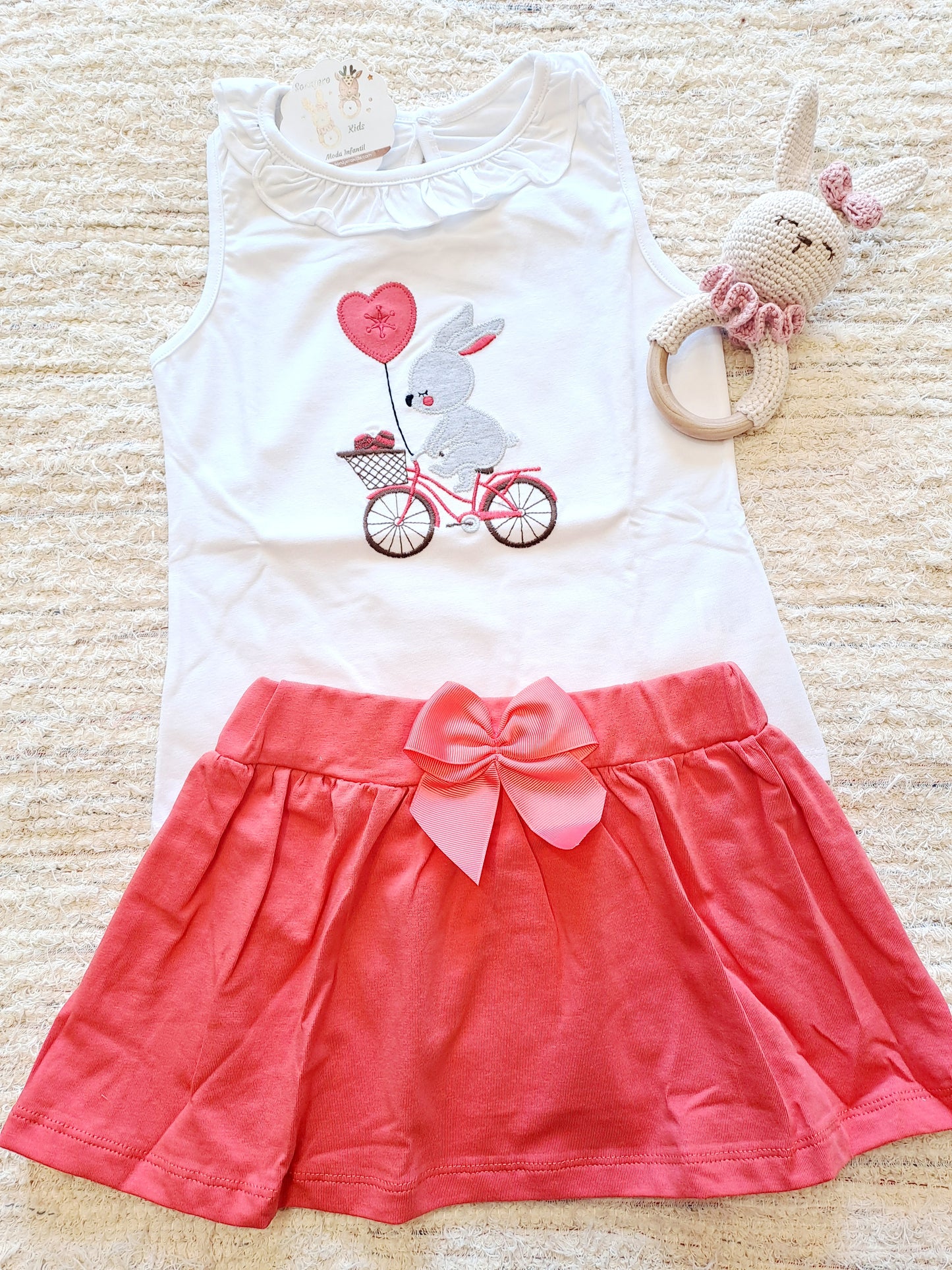 Conjunto Falda Conejo Zanahoria