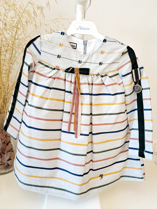 Vestido Rayas Aplique