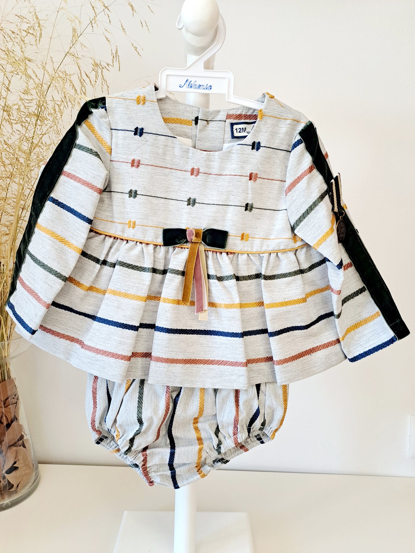 Vestido Rayas Aplique