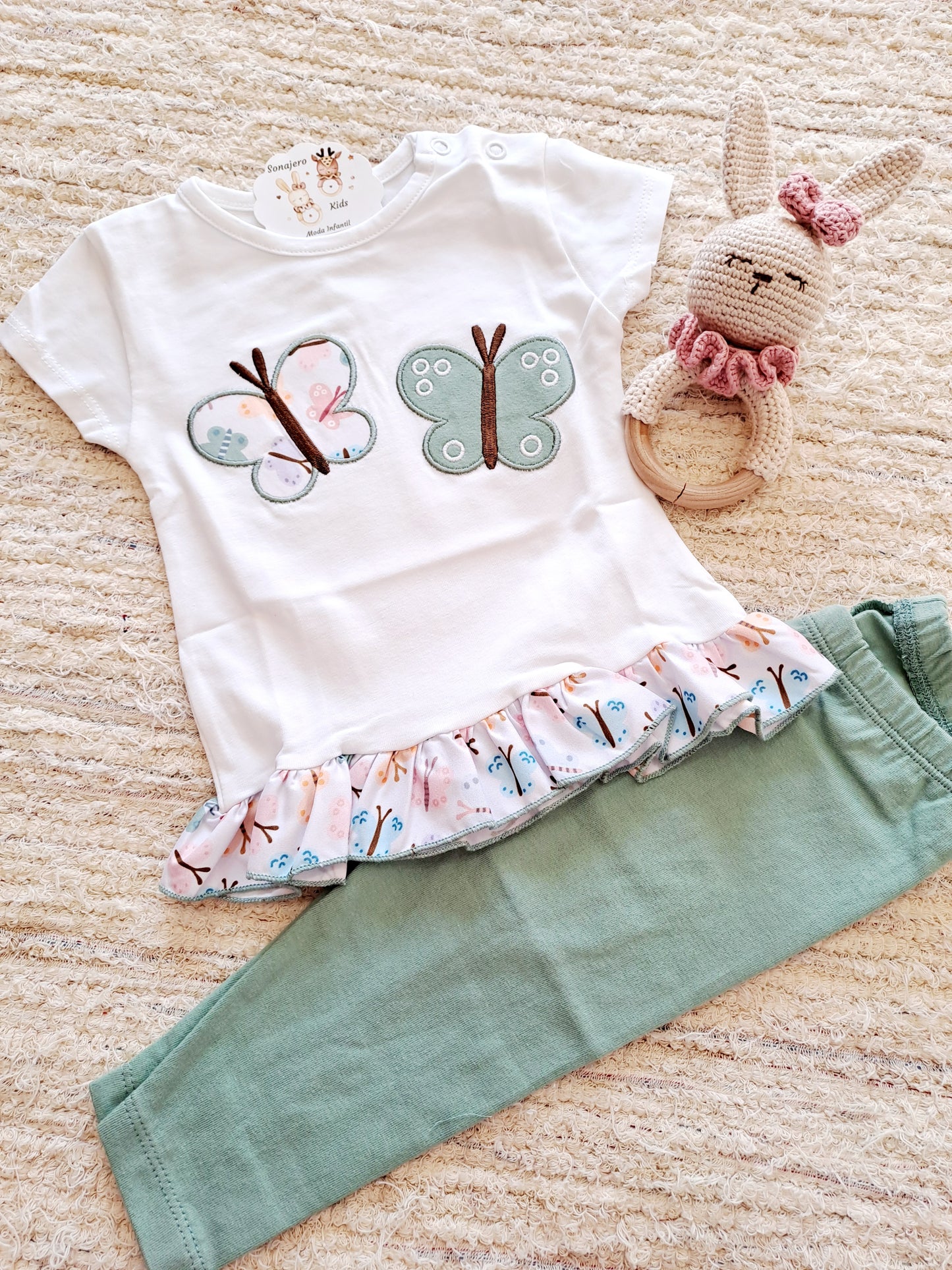 Leggings Mariposas Verde