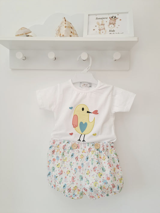 Conjunto Niño Pajarito Corazón