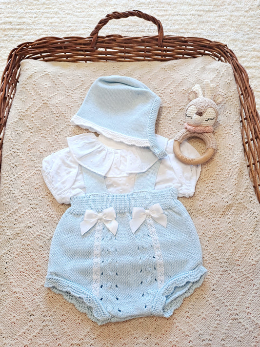 Conjunto Tirantes Blusa Celeste