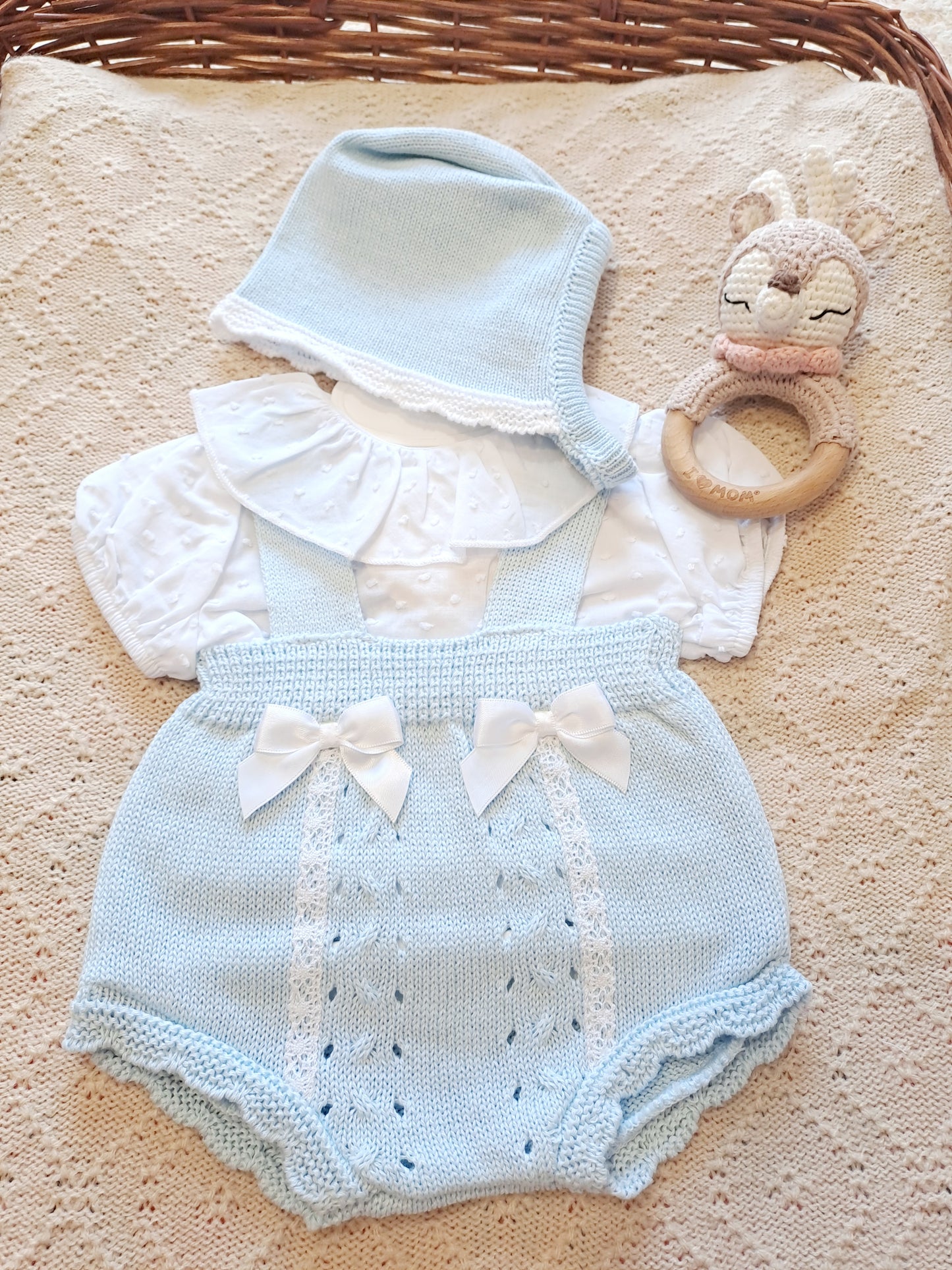 Conjunto Tirantes Blusa Celeste