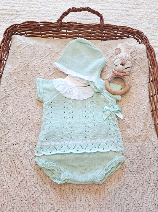 Conjunto Corto Capota Verde Agua