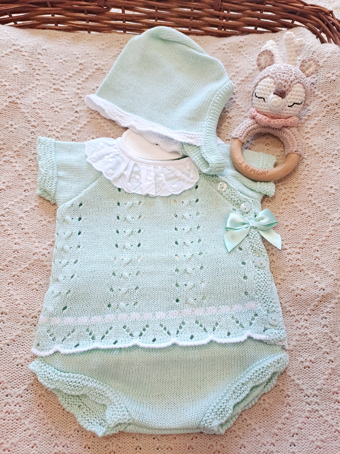 Conjunto Corto Capota Verde Agua