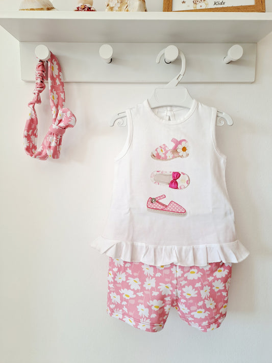 Conjunto Tres Sandalias Rosa