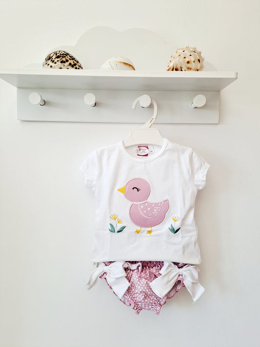 Conjunto Baño Pollito Rosa