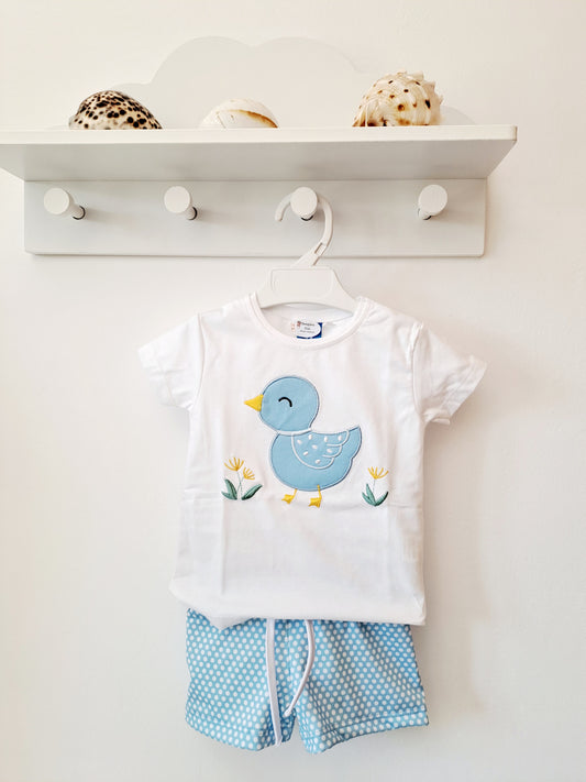 Conjunto Baño Niño Pollito Celeste
