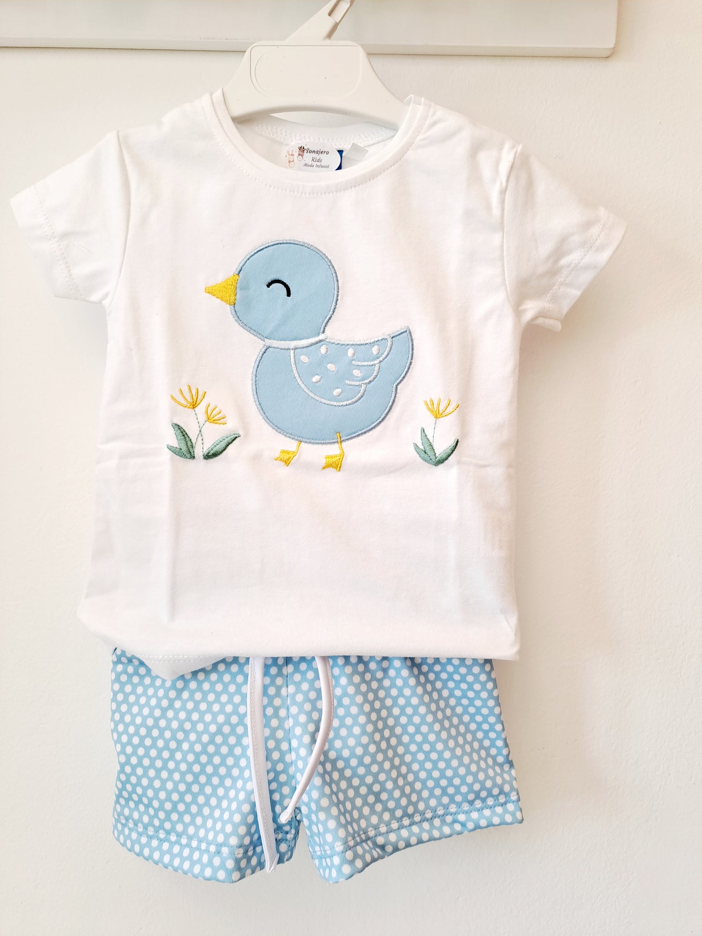 Conjunto Baño Niño Pollito Celeste