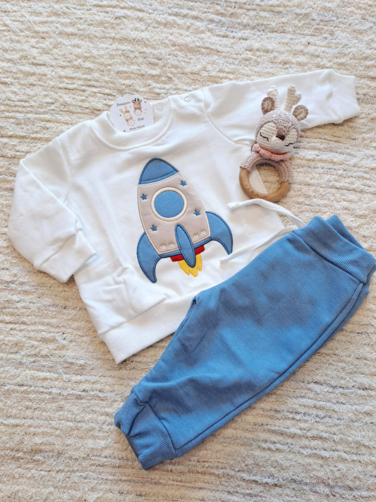 Conjunto Niño Cohete Blanco