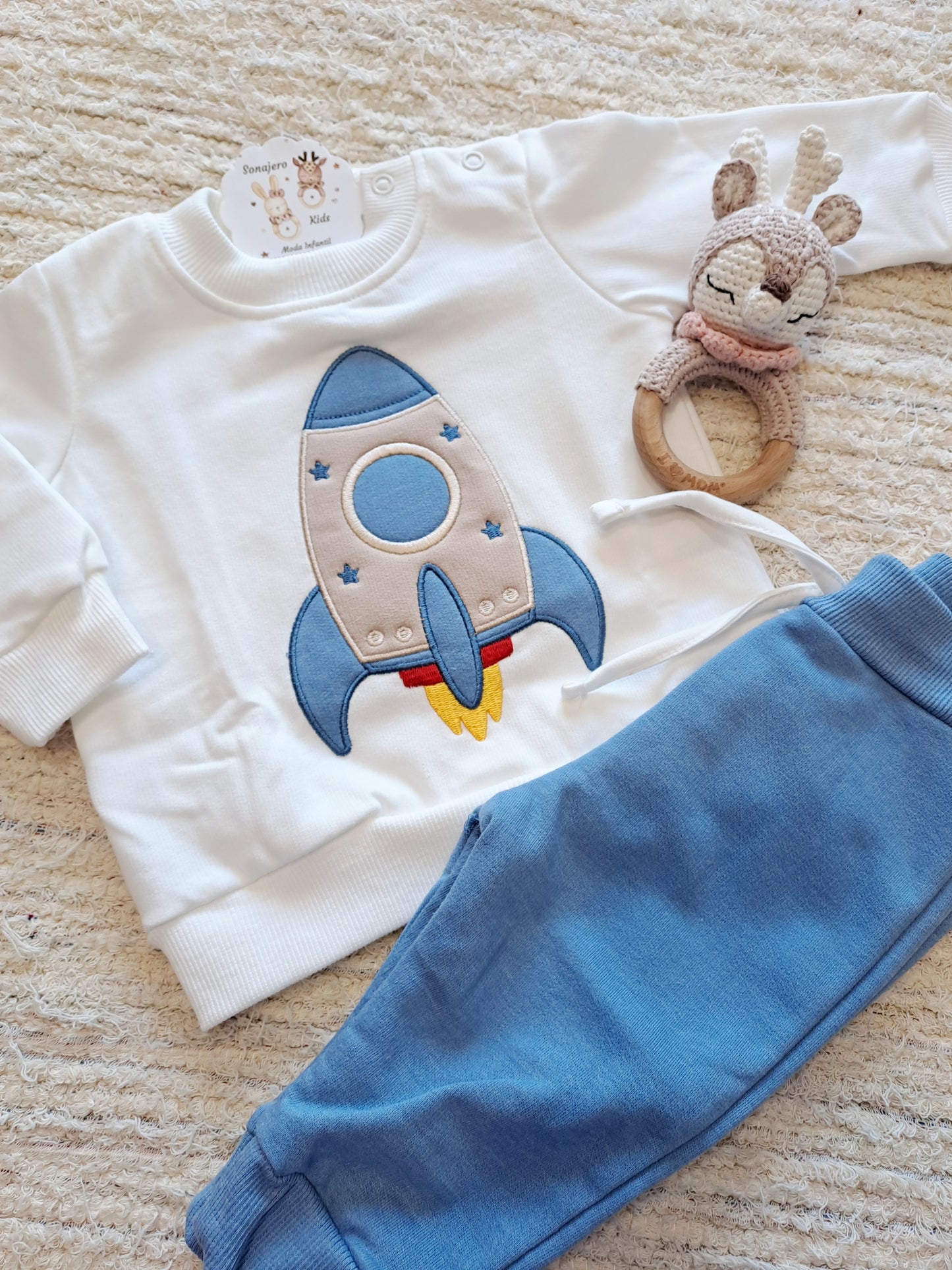 Conjunto Niño Cohete Blanco