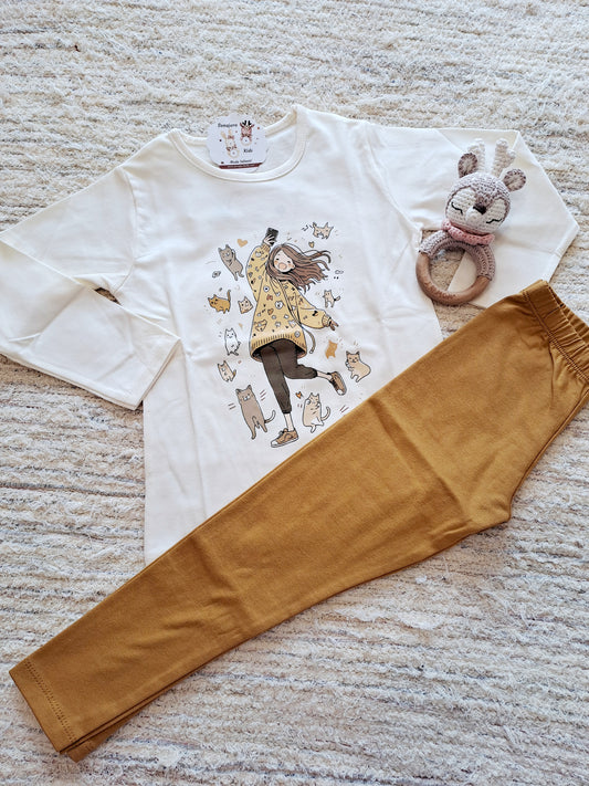 Conjunto Leggins Miss Gatos