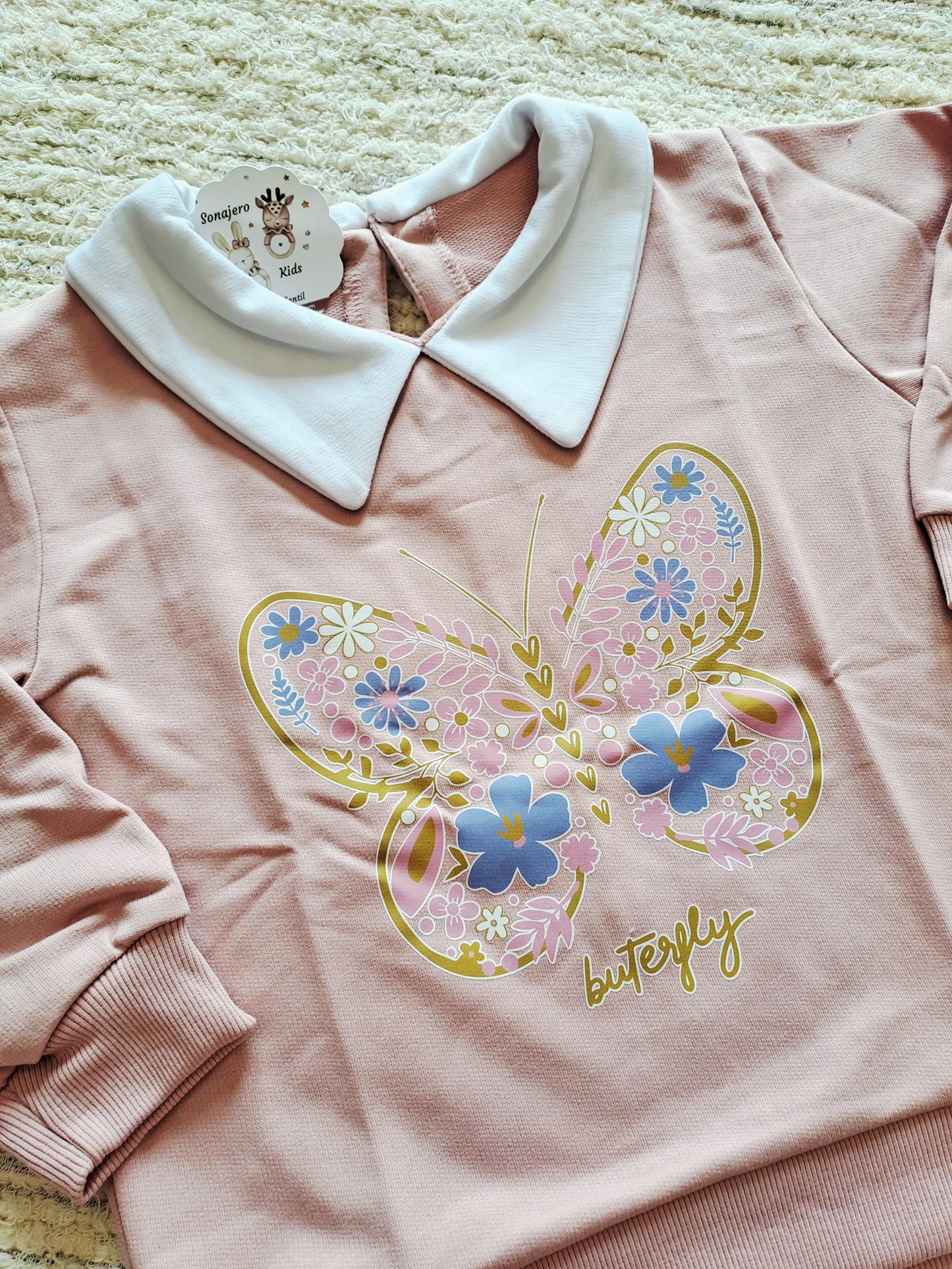 Sudadera Mariposa Rosa