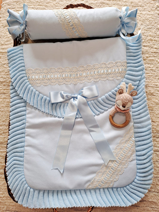 Colcha Lana Para Bebé Celeste