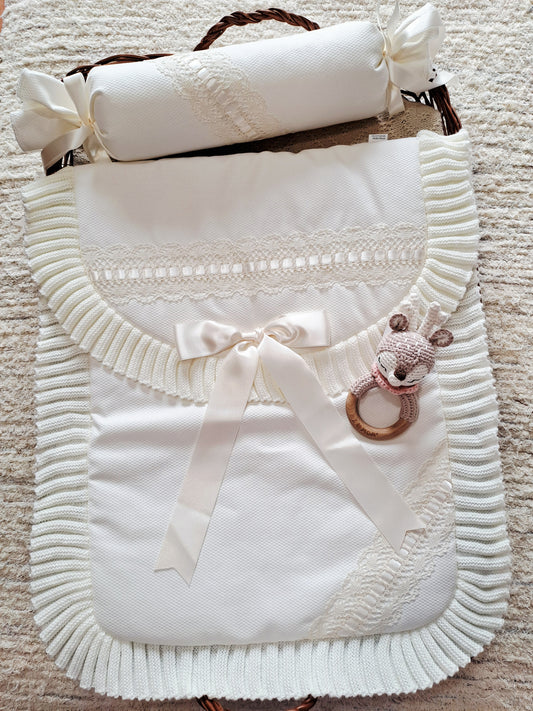 Colcha Lana Para Bebé Crema