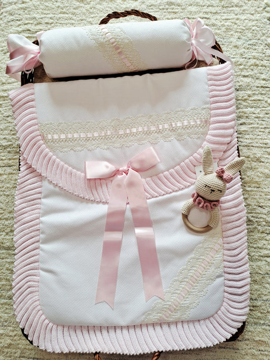 Colcha Lana Para Bebé Rosa