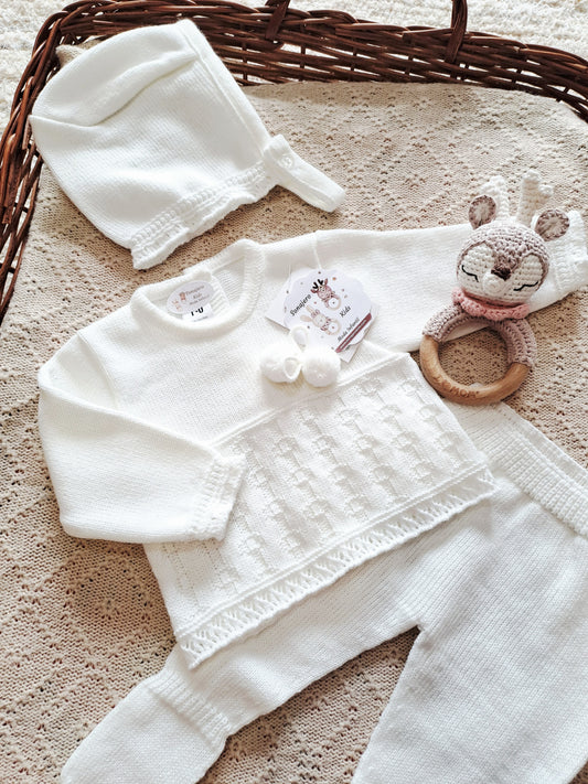 Conjunto Lana 3318 Crema