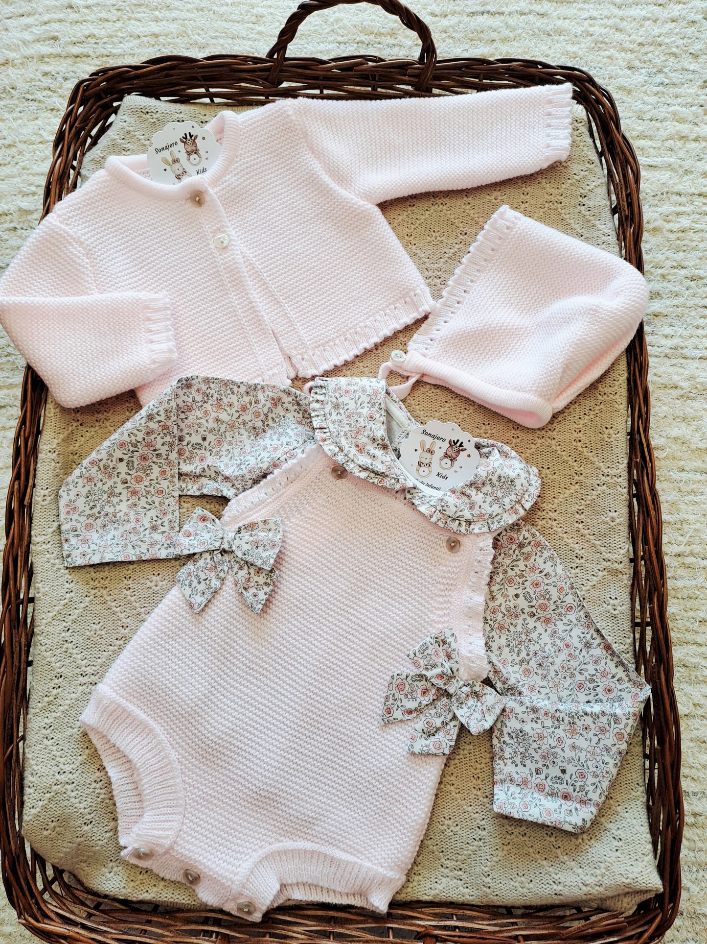 Conjunto 4 Piezas Marieta Rosa