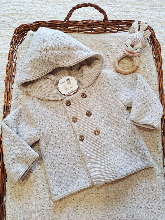 Abrigo Capucha Elfos Piedra