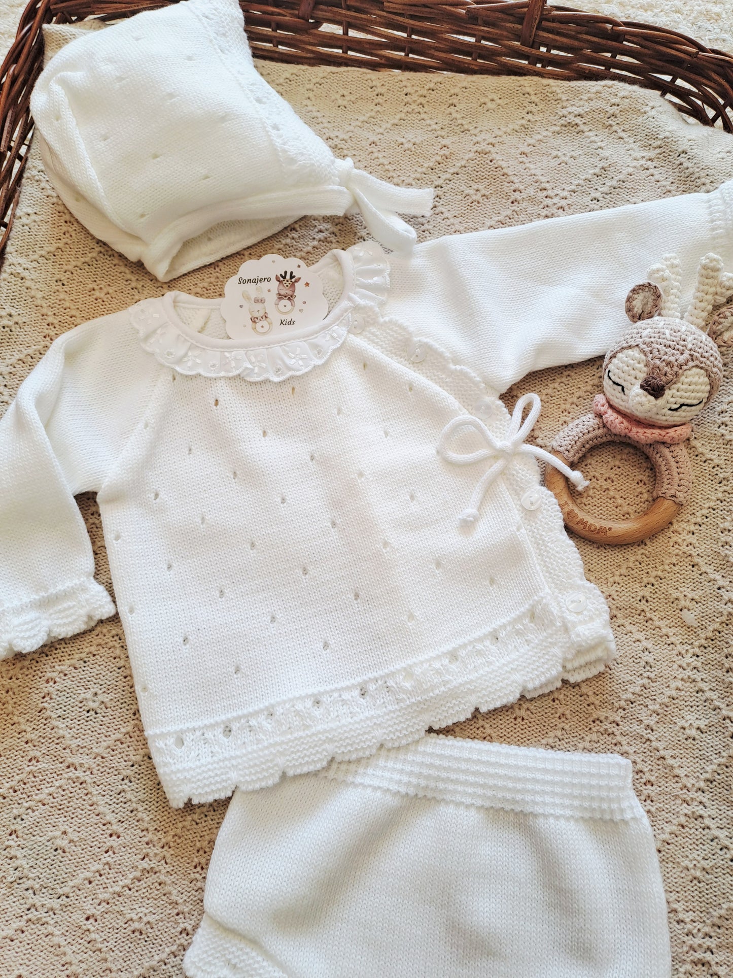 Conjunto 3 Piezas Corto Blanco