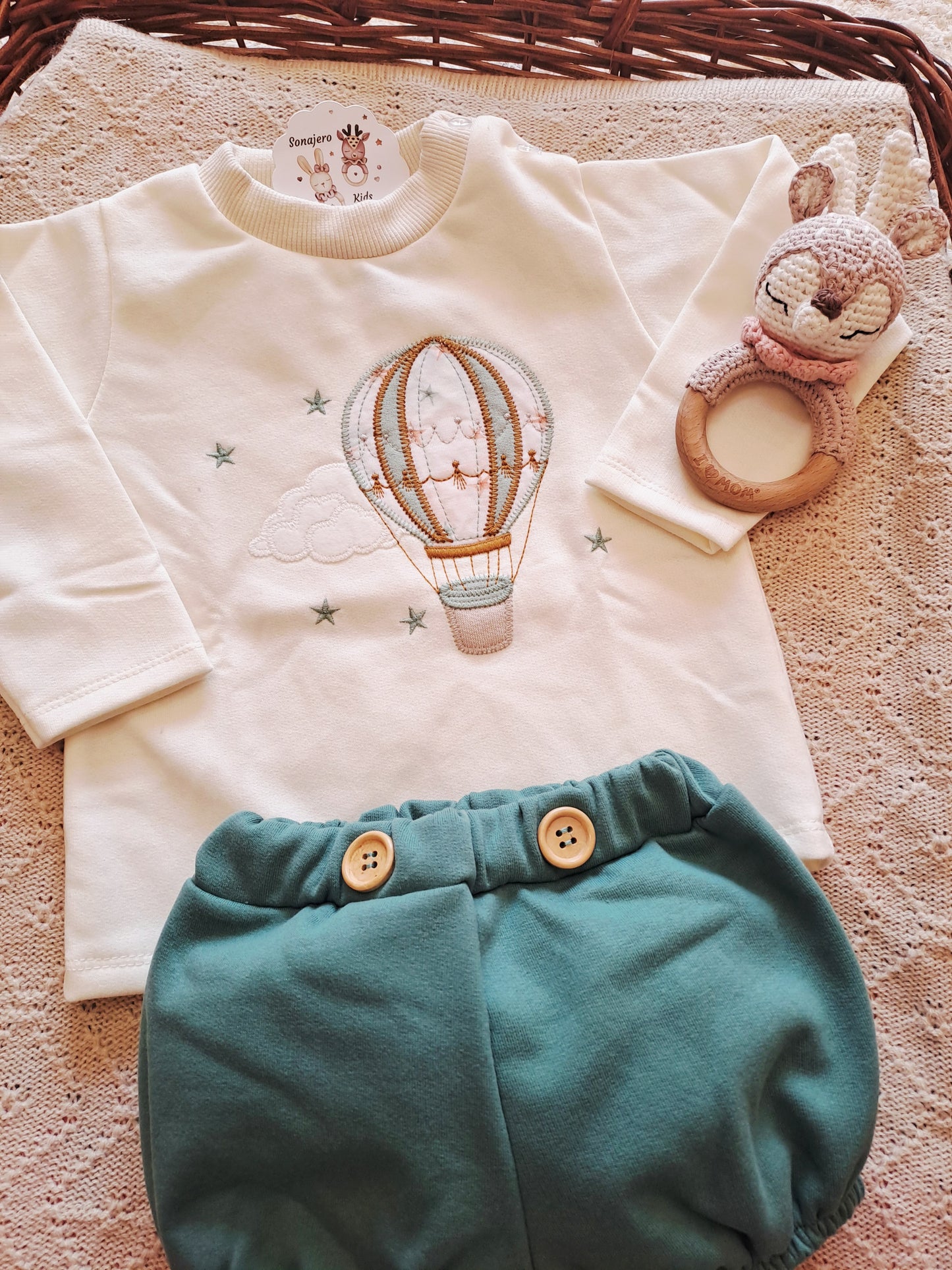 Conjunto Niña Globo Estrellas