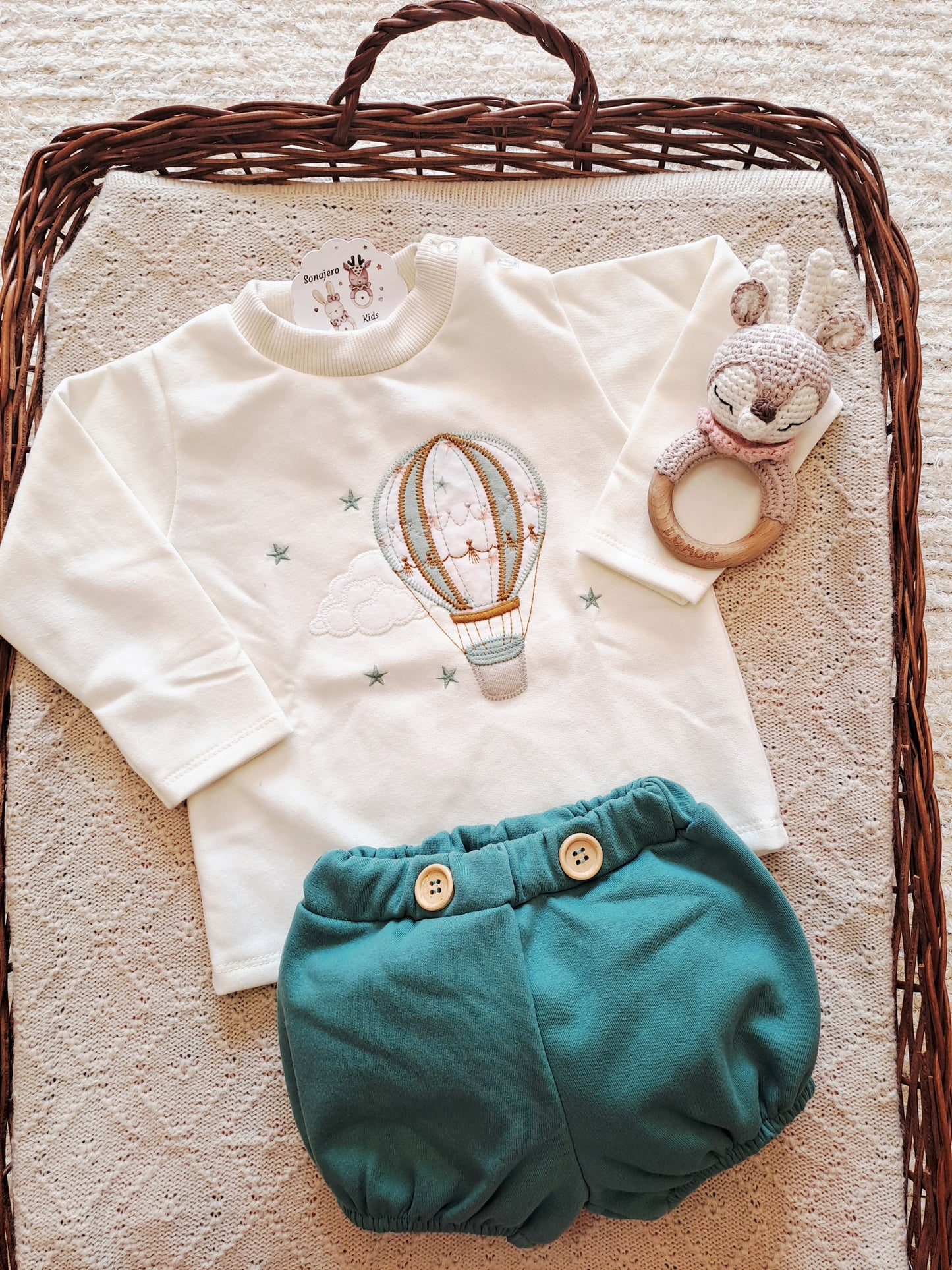 Conjunto Niña Globo Estrellas