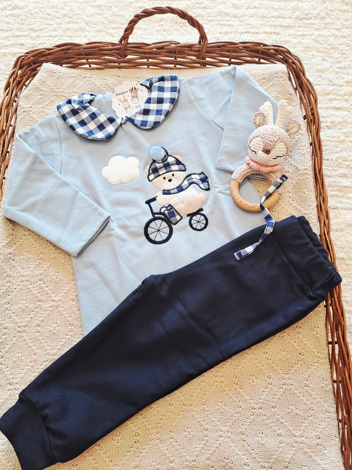 Conjunto Niña Oso Triciclo