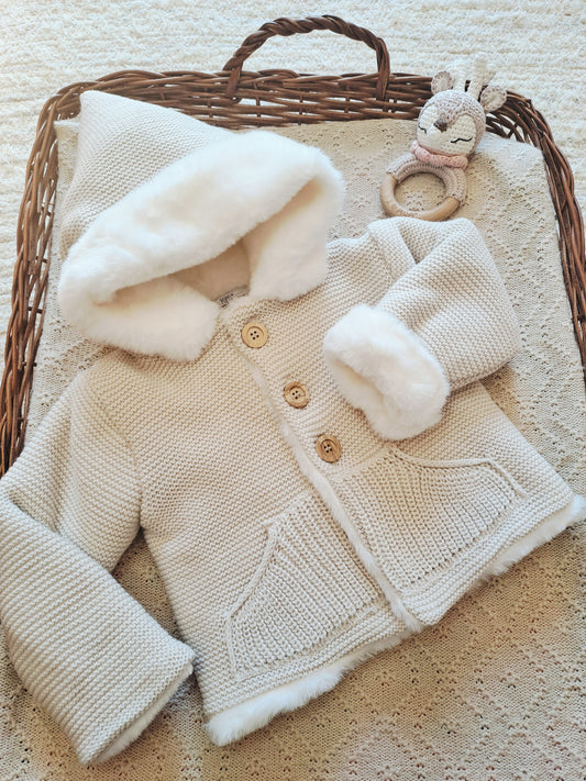 Abrigo Capucha Beige