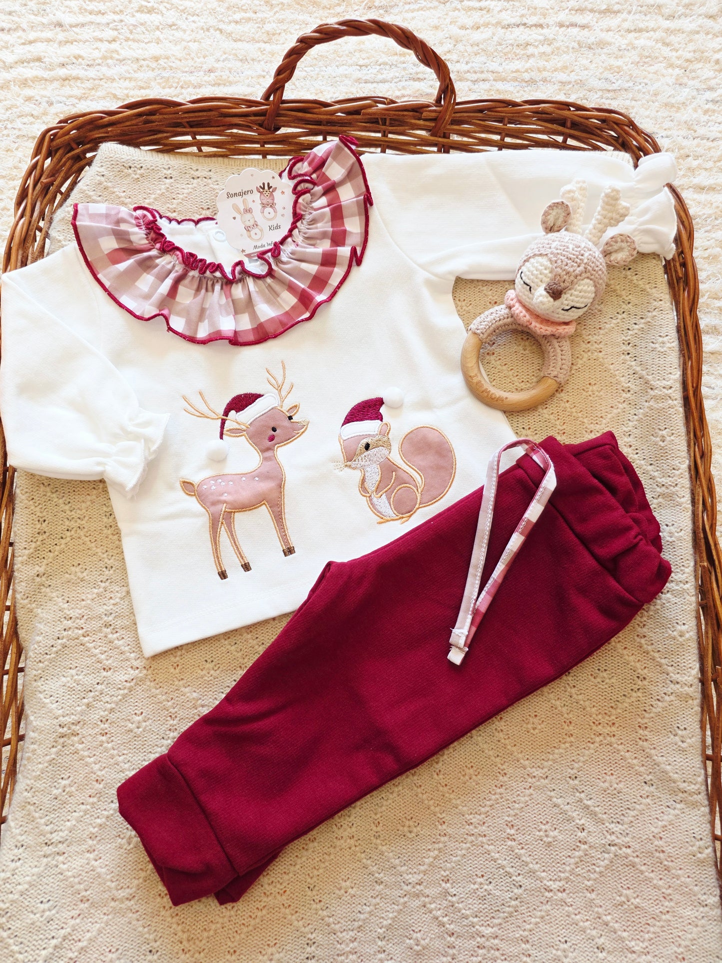 Conjunto Niña Ciervitos Navidad