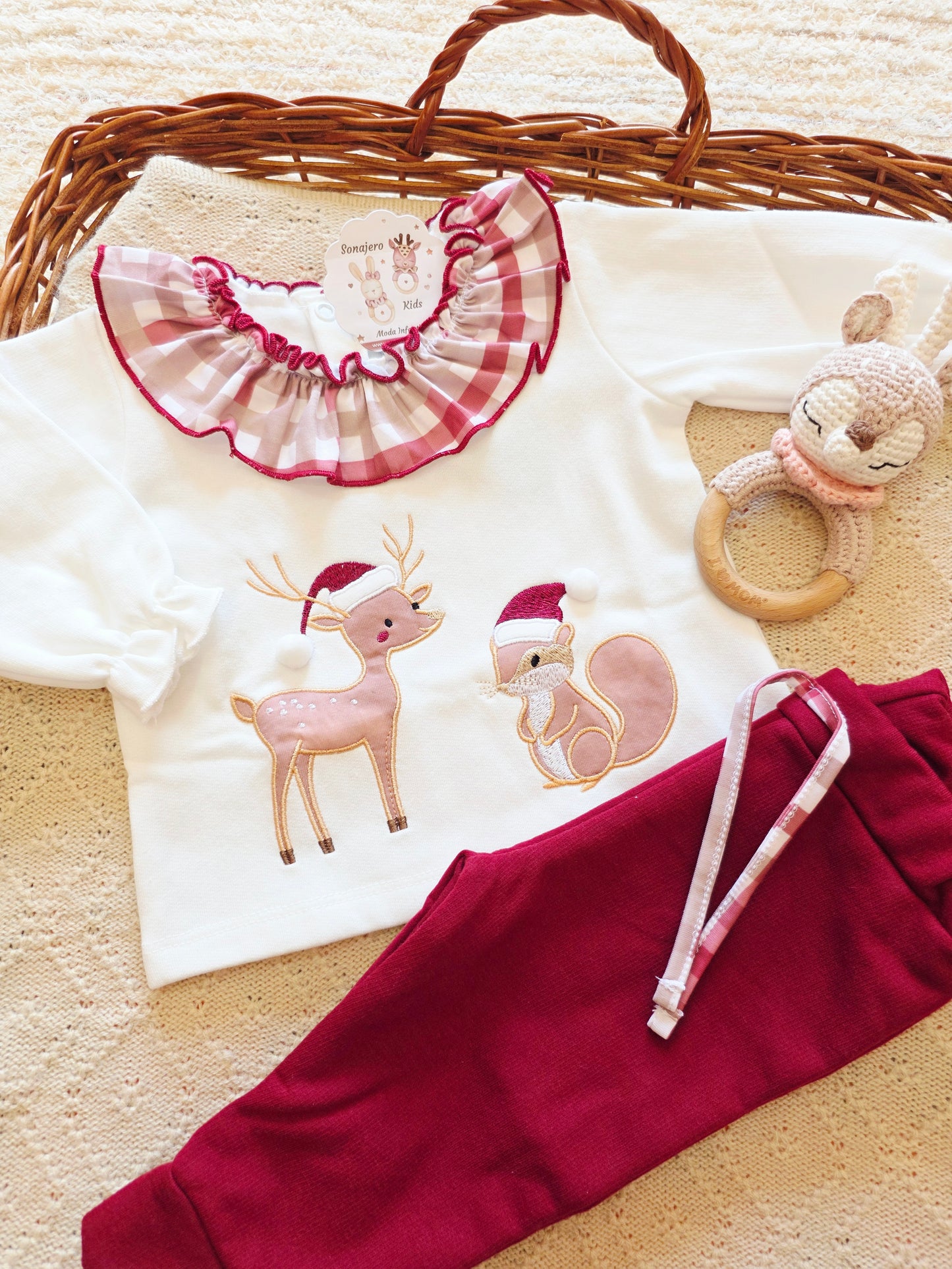 Conjunto Niña Ciervitos Navidad