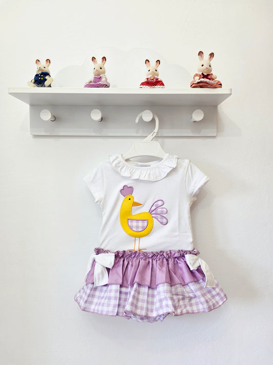 Conjunto Gallina Lila