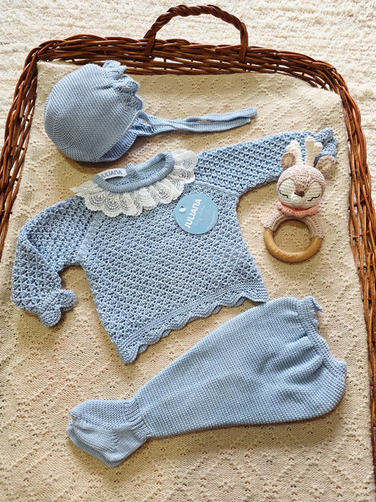 Conjunto 3p Hilo 26040 Azul Pastel